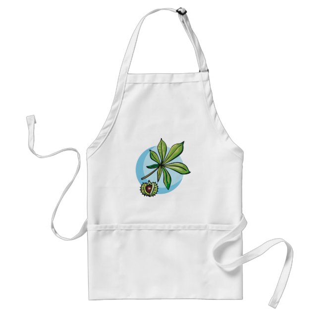 Horse Chestnut Leaf and Conker Adult Apron (Front)