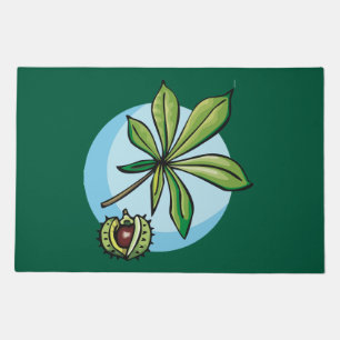Horse Chestnut Leaf and Conker Doormat
