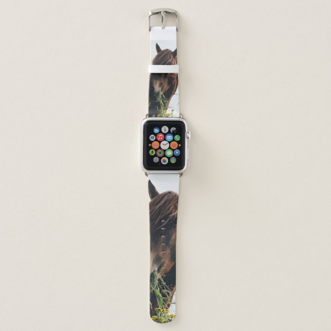 HORSE CHEWING GRASS APPLE WATCH BAND (Front)