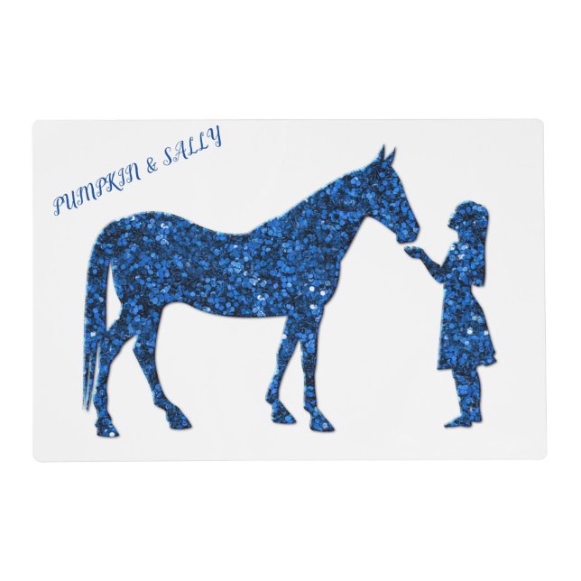 HORSE & CHILD LAMINATED PLACEMAT PERSONALIZED! (Front)