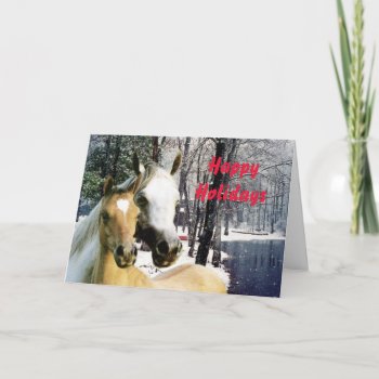 Horse Christmas Card by horsesense at Zazzle