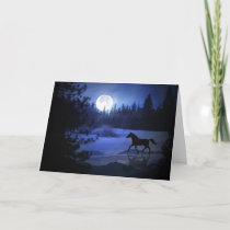Horse Christmas Card Dashing Through the Snow