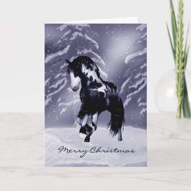 Horse Christmas Card - Digital Painting - Equine (Front)