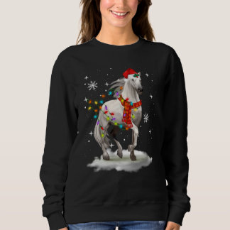 Horse Christmas Lights Funny Sweatshirt