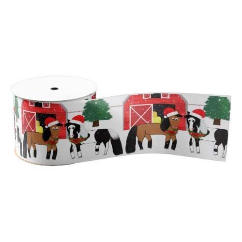 Horse Christmas Ribbon