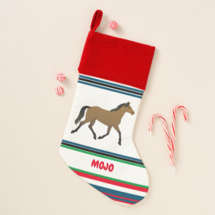 HORSE Christmas Stocking with personalized name.