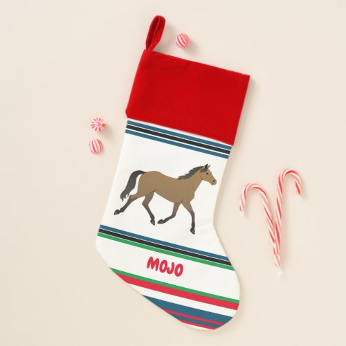 HORSE Christmas Stocking with personalized name