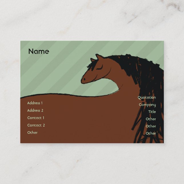 Horse - Chubby Business Card (Front)