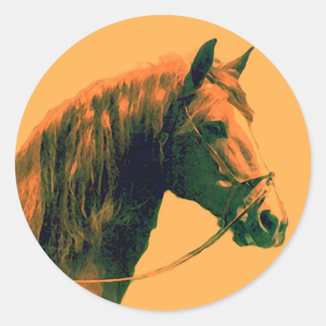 Horse Classic Round Sticker (Front)