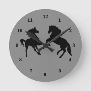 Horse Clock with Custom Colors and Number Fonts