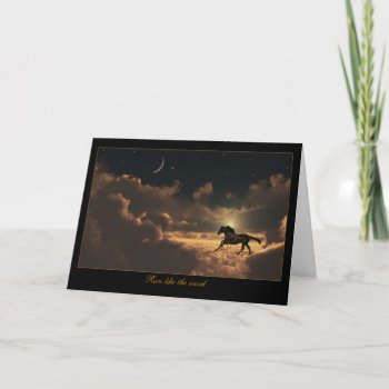 Horse Clouds Night Sky Card Any Occasion Use by BridesToBe at Zazzle