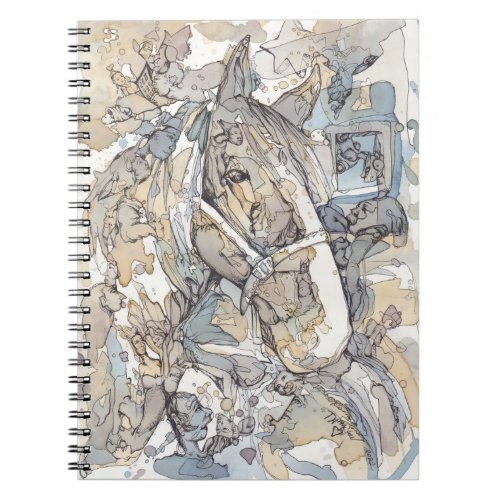 Horse Coffee Tea and Ink spiral notebook