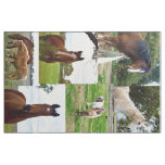 Horse_Collage, Combed Cotton (56&quot; width) Material. Fabric