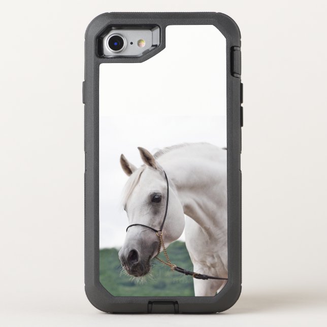 horse collection. arabian white otterbox iPhone case (Back)