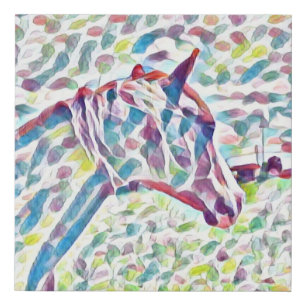 Horse Colors Of Life,  Faux Canvas Print