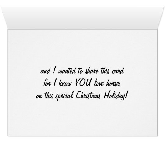 HORSE/COLT HELP DECLARE LOVE AT CHRISTMAS (Inside Horizontal (Bottom))