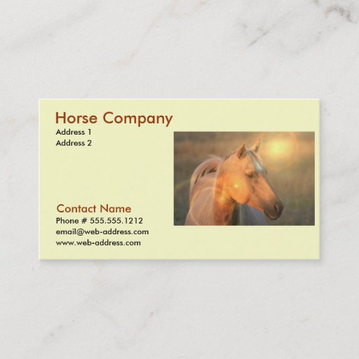 Customizable Horse Company Business Card
