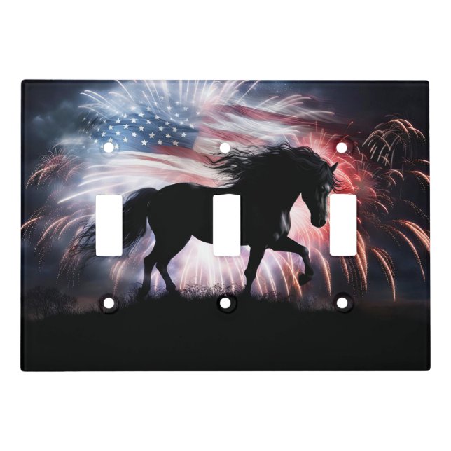 Horse Country Western Americana Light Switch Cover (Front)