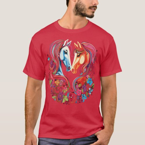 Horse Couple Valentine T_Shirt