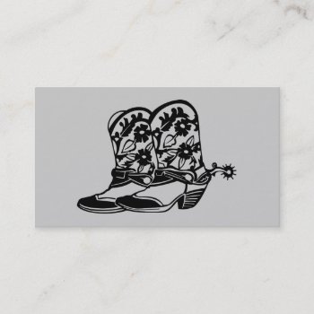 Horse Cowboy Boots Business Card by horsesense at Zazzle
