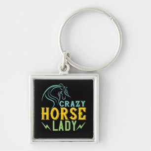 Horse - Crazy Horse Lady Keychain
