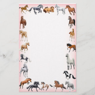Horse Crazy Stationery Pink