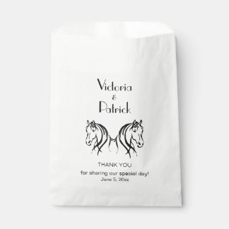 Horse Custom Thank You Wedding Favor Bag
