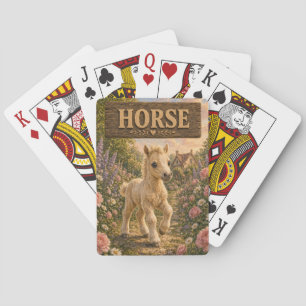 Horse Cute Baby Storybook Nursery Animal Poker Cards