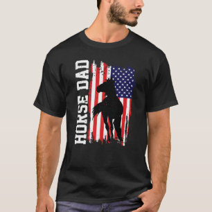 Horse Dad American Flag Like A Regular Dad But Coo T-Shirt