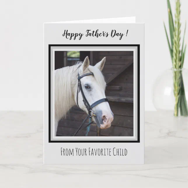 Horse Dad - Happy Father's Day Cute Horse Photo Card | Zazzle