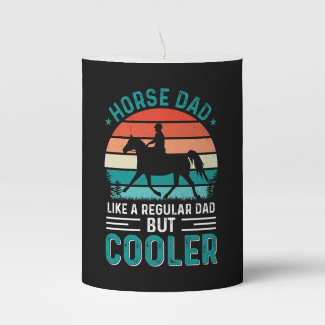 Horse Dad Pillar Candle (Front)