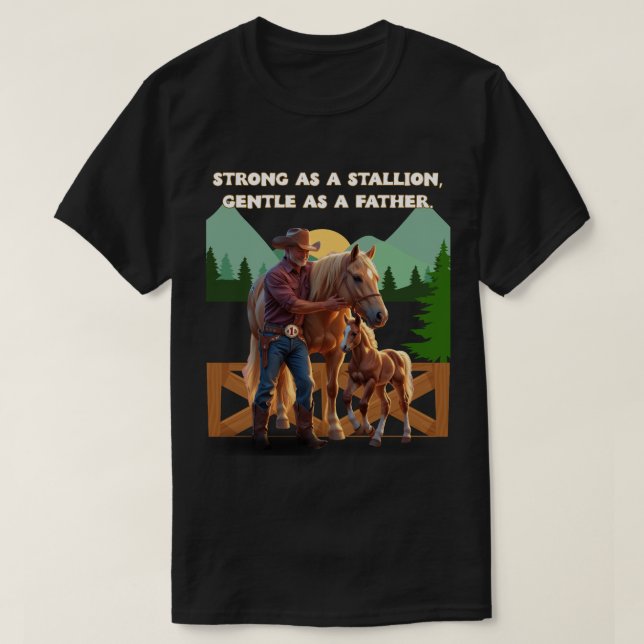 Horse Dad Pride – Father’s Day Equestrian Edition T-Shirt (Design Front)