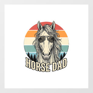Horse Dad Vintage Sunset Engraving Vector Design_1 Floor Decals