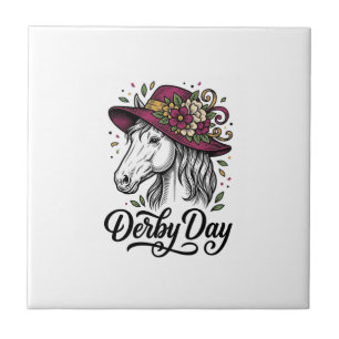 Horse Dad Vintage Western Cowboy Rider Shirt Desig Ceramic Tile