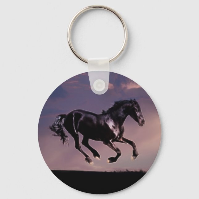 Horse dance at sunset keychain (Front)