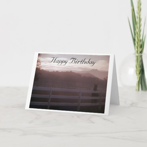 HORSE_DAWN TO DUSK ON YOUR SPECIAL DAY BIRTHDAY CARD