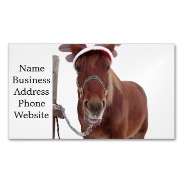 Horse deer - christmas horse - funny horse business card magnet Horse deer - christmas horse - funny horse business card magnet