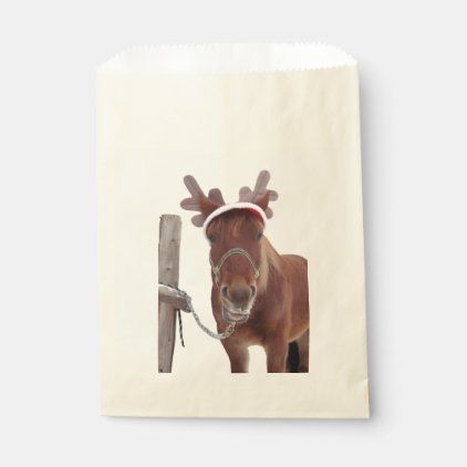 Horse deer - christmas horse - funny horse favor bag
