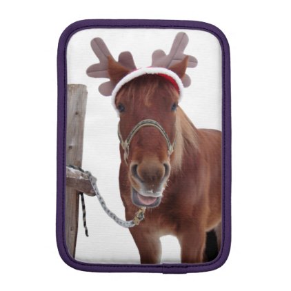 Horse deer - christmas horse - funny horse iPad mini sleeve