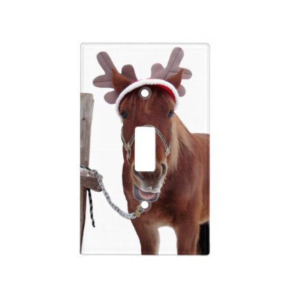 Horse deer - christmas horse - funny horse light switch cover