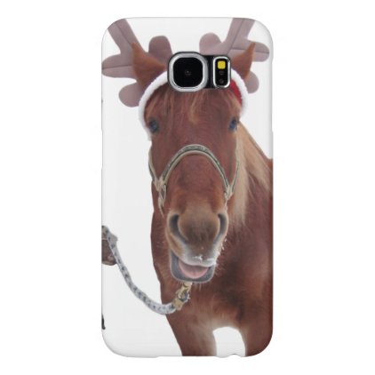 Horse deer - christmas horse - funny horse samsung galaxy s6 case