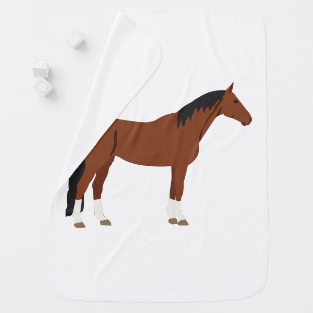 Horse Design Baby Blanket (In Situ)