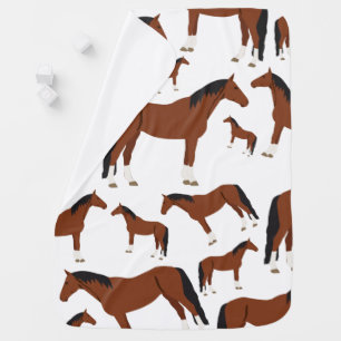 Horse Design Baby Blanket