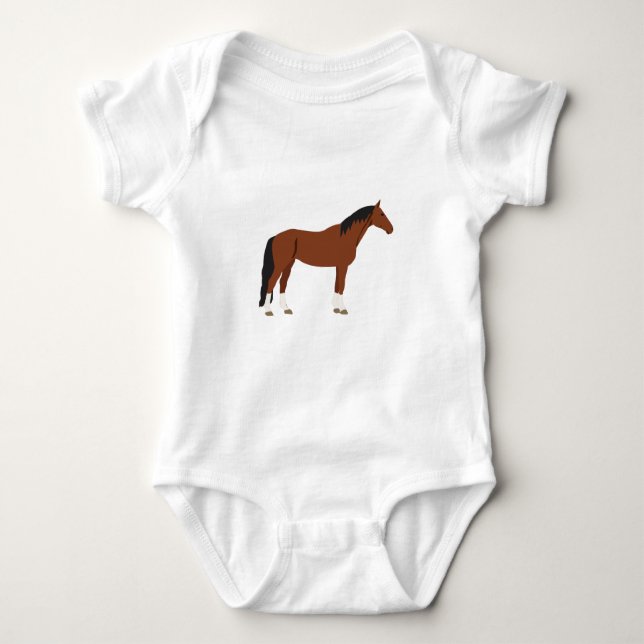 Horse Design Baby Bodysuit (Front)