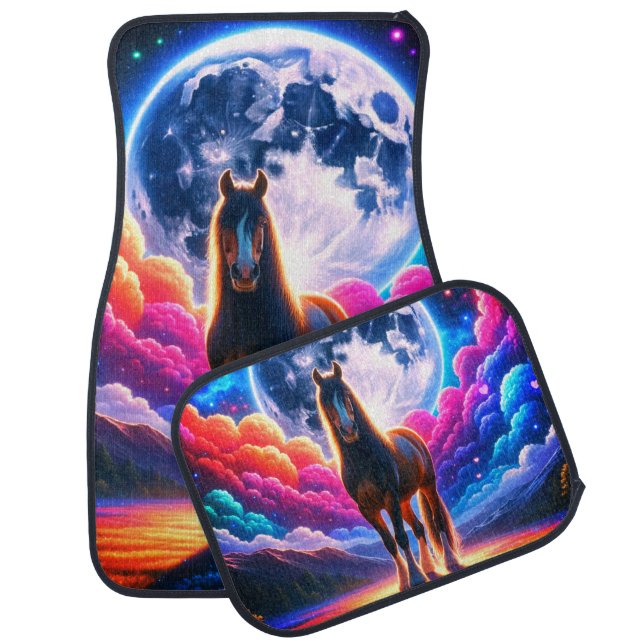 Horse Design Car Floor Mat (Set)