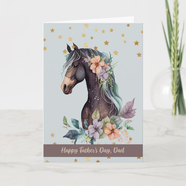 Horse Design Card for Fathers Day (Front)