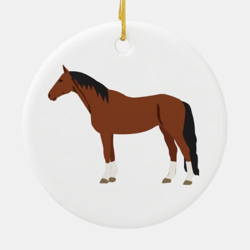 Horse Design Ceramic Ornament