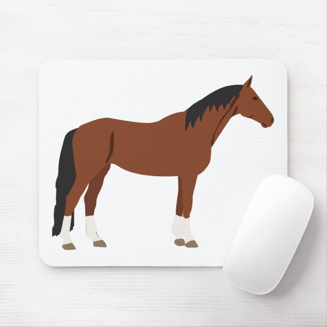 Horse Design Mouse Pad (With Mouse)