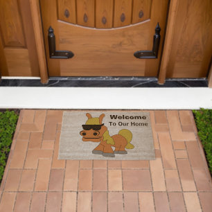 Horse Design Personalised Fiber Doormat
