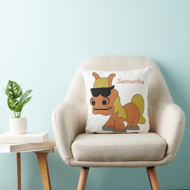 Horse Design Personalised Throw Pillow (Chair)